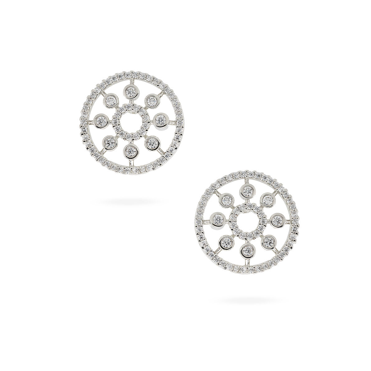 Circle of Elegance CZ Stud Earrings