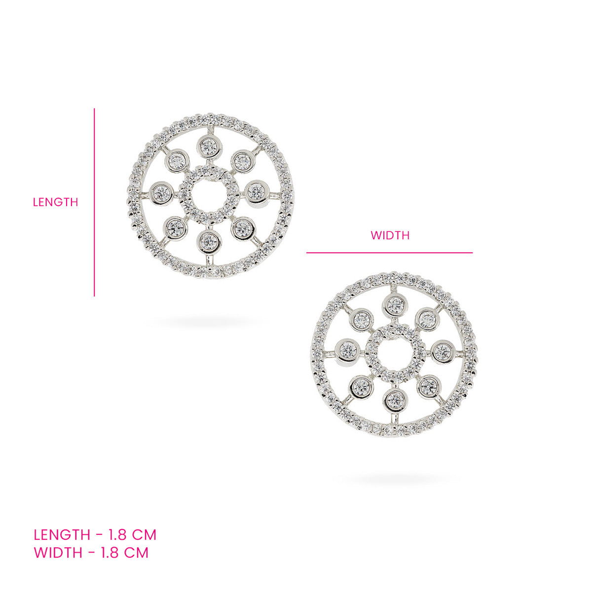 Circle of Elegance CZ Stud Earrings