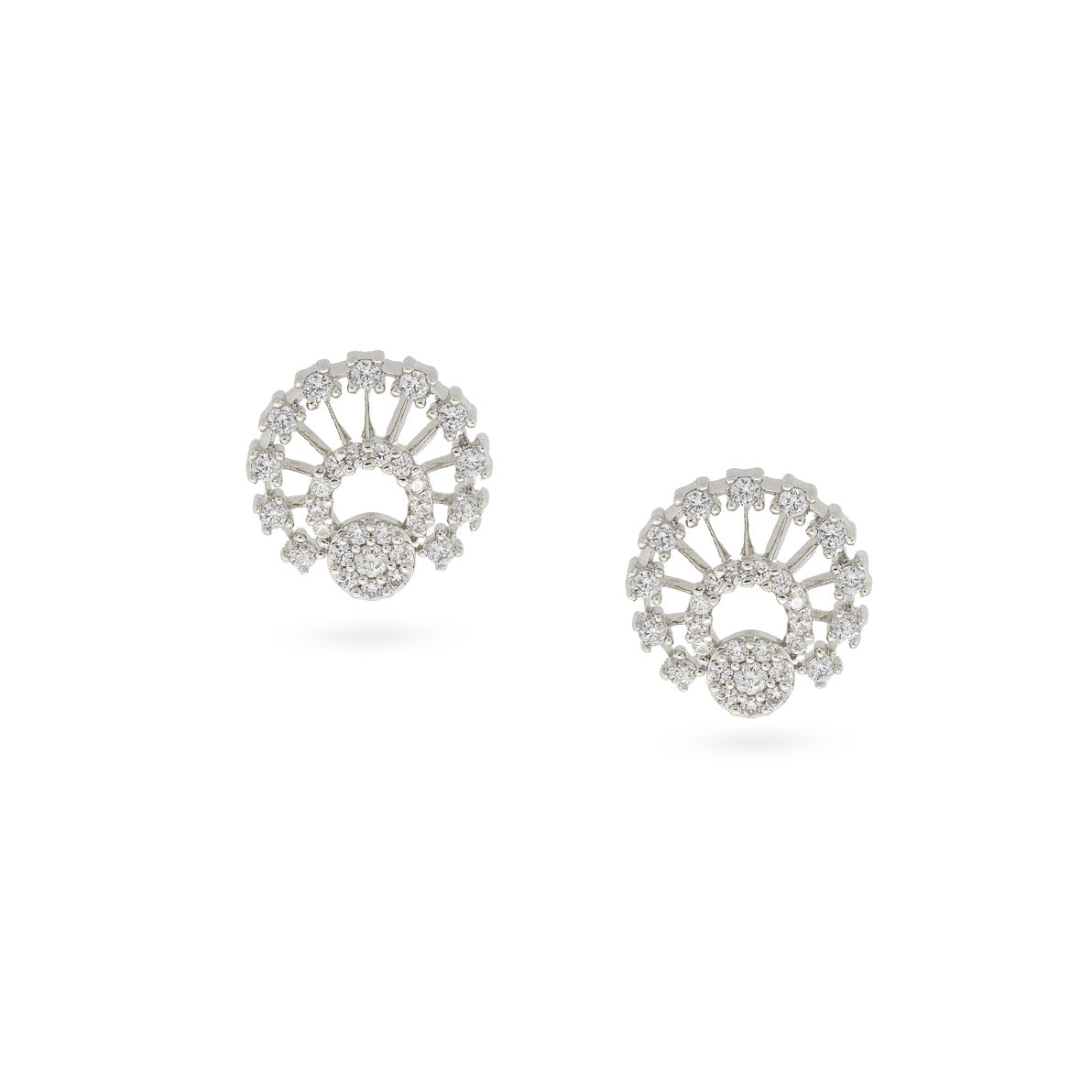 Radiant Halo CZ Earrings