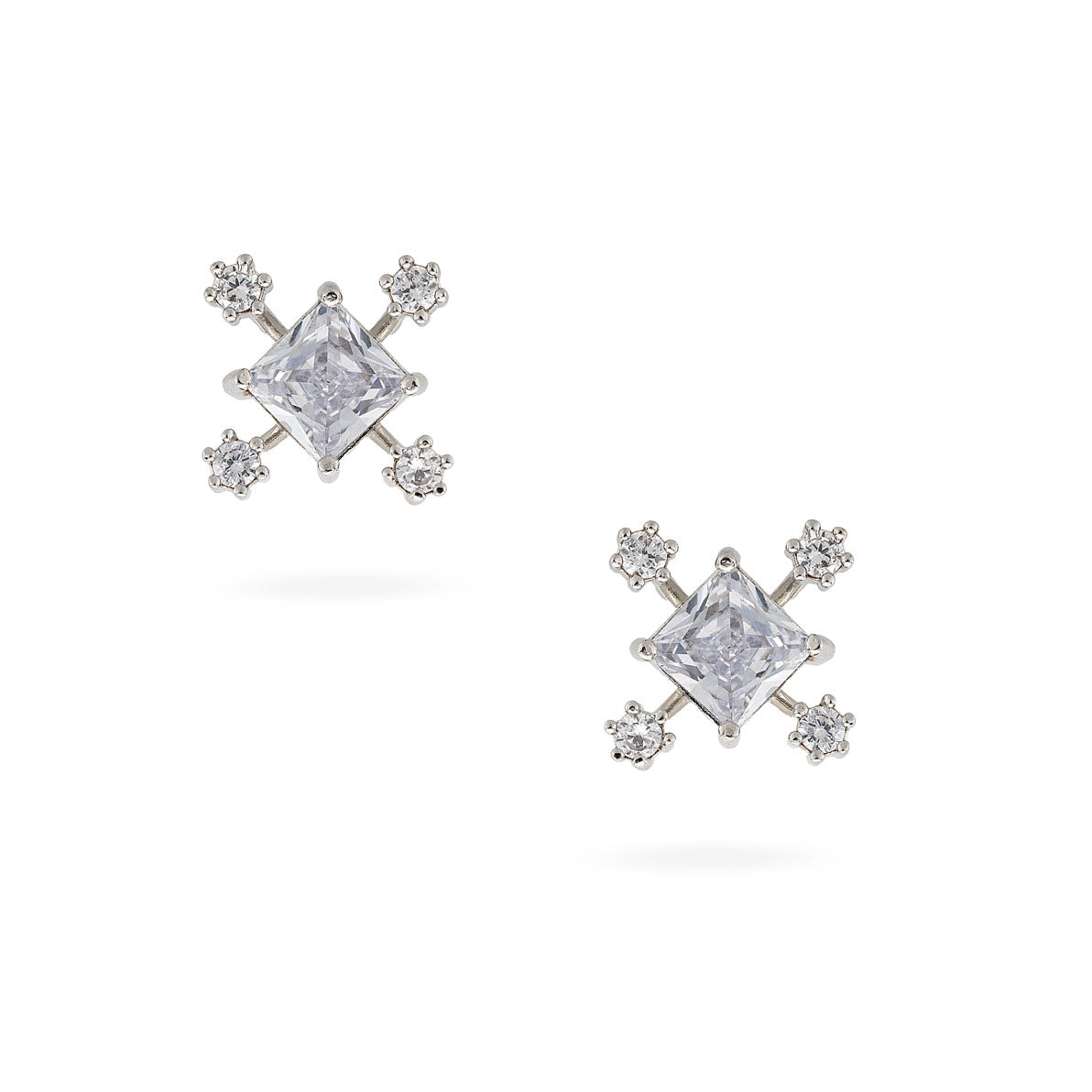 Celestial Radiance Princess-Cut Studs