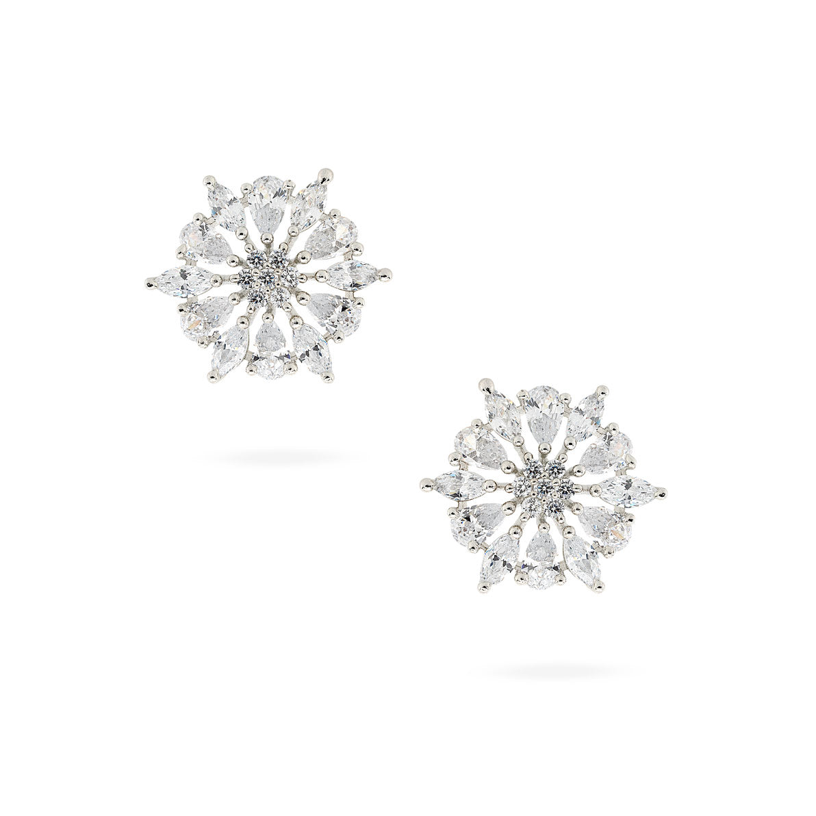 Crystal Bloom Statement Earrings